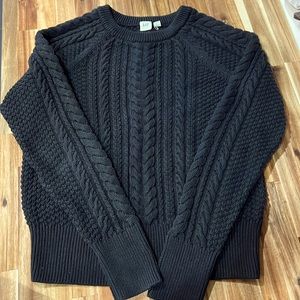 Gap, Black, Cable Knit, Raglan Sleeve, Small Sweater.